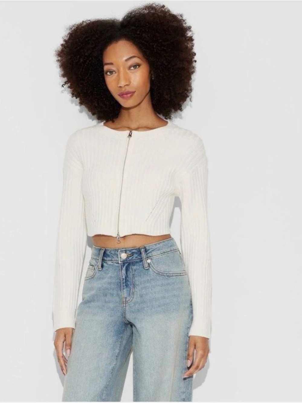 Wild Fable Zip Front Cardigan
